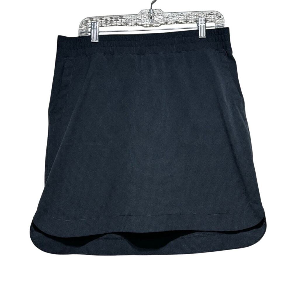 Duluth Trading Co Womens 12 Black Dry On The Fly Layered Tulip Hem Hiking Skort
